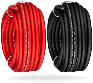 8 Gauge Power or Ground Wire - 99% OFC - 25ft Red & Black - Marine, Speaker, Battery Cables