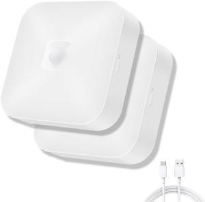 Motion Sensor Closet Light, Rechargeable Battery Operated Ceiling Light Wireless, 500LM Wireless Motion Activated Light for Shower Stairs Hallway Pantry Porch Garage, 5000K 2 Pack