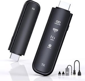 Wireless HDMI Transmitter and Receiver 4K Decode 1080P Output165ft/50m Portable Wireless HDMI Extender Kit for Streaming Video from Laptop/TV Box to Monitor/HDTV/Projector-Black