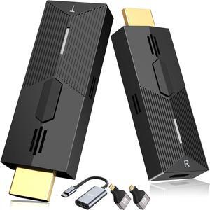 Wireless HDMI Transmitter and Receiver, Plug & Play 4K Decording, Portable 2.4G/5G Wireless HDMI Extender Kit for Streaming Video and Audio to Monitor from Laptop/PC/TV Box/Projector (30m)