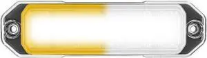 Lights Z-6 TIR 18W LED Strobe Light for Police Cars, Construction Trucks, Service Vehicles, Plows, Emergency Vehicles. Surface Mount Grille Flashing Hazard Beacon Light - Amber/Clear