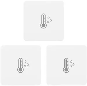 Zigbee Temperature and Humidity Sensor Lite 3Pack,Smart Thermometer and Hygrometer, Compatible with Echo Devices with Zigbee Hub Built-in,Home Assistant, SmartThings, Homey,Hubitat