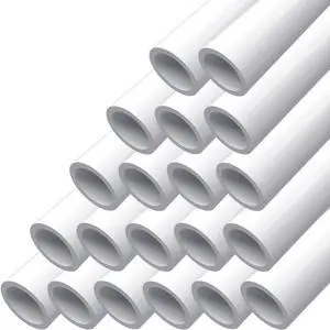 1/2" PVC Pipe Furniture Grade, DIY PVC Projects for the Home, Garden, Greenhouse, Farm and Workshop, Sch. 40 White [40" x 20 Pack]