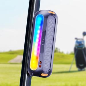 Magnetic Bluetooth Speaker, Golf Speaker with Solar Charging 30H Playtime, 7 Colorful Flashing Lights Outdoor Waterproof Portable Wireless, for Golf Cart Gifts Hiking Camping