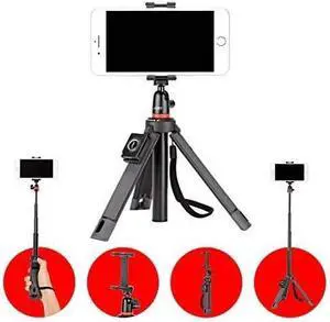 JB01550-BWW TelePod Mobile Tripod for Smartphone and Camera - Bluetooth Remote, Monopod, Selfie Stick, Vlogging, iPhone, Mirrorless, 360, Action Camera, Lights