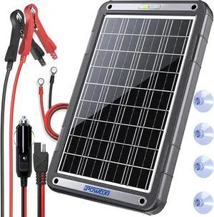 12V Solar Car Battery Charger: 15W Solar Trickle Charger Maintainer with MPPT Controller for Car - RV Boat Marine Motorcycle - Solar Panel Kit for Automotive Trailer Truck Snowmobile Tractor