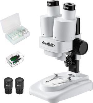 Microscope for Kids Students 20X 40X with 10Pcs Slides Insect Specimen Stereo Microscope for Kids with WF eyepieces LED Light Source Portable Stereoscope