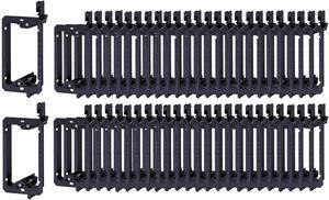 Single Gang 1-Gang (50-Pack) Low Voltage Non-Metallic Wall Mounting Bracket for Data Jacks, Coaxial Cable outlets, Phone Jacks, Cable Management and More - Black