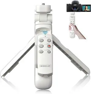 Wireless Camera Remote Control Shooting Grip and Tripod (White) with Remote Shutter Release - Replaces GP-VPT2BT for  ZV-1, A7 III, A6400, A7C, A7R IV, A9, FX-3, FX30, RX100 VII, RX0 II