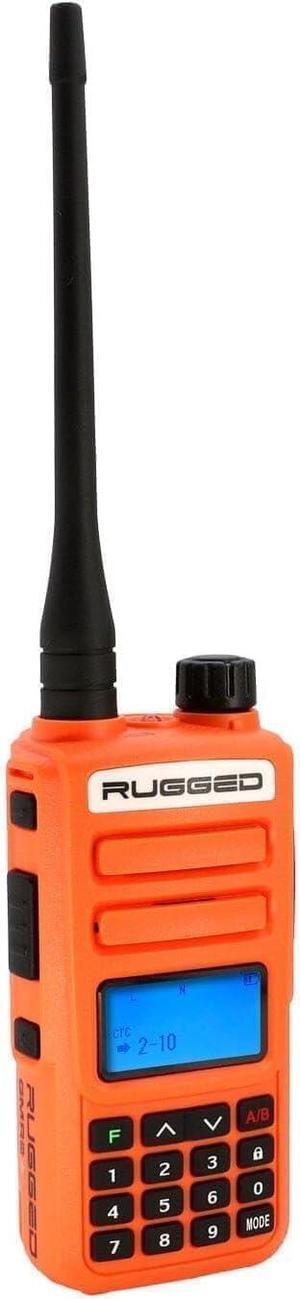Radios GMRS Two Way Handheld Radio Walkie Talkie for Hiking Camping Overlanding Off Road  Features Safety Orange Long Range Weather Channels and Rechargeable Battery