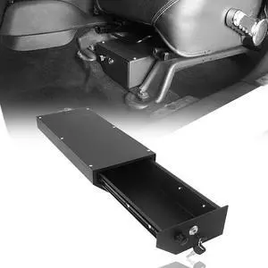 Road JK Under Seat Lock Box Security Locking Storage for Jeep Wrangler JK 2007-2010 2-Door & 2007-2018 4-Door, Driver Side (Does not fit 2011-2018 Wrangler 2-Door)