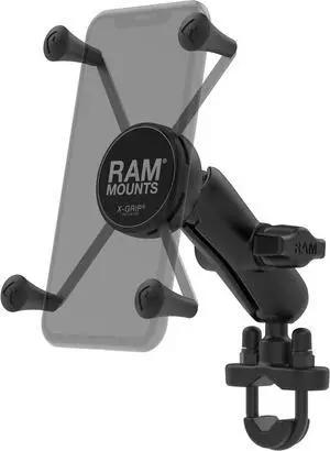 RAM Mounts X-Grip Large Phone Mount with Handlebar U-Bolt Base RAM-B-149Z-UN10U with Medium Arm for Motorcycle, ATV/UTV, Bike