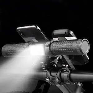 10000mAh Bicycle Light,Bike Handlebar Extender,Aviation Aluminum Alloy 2400lumens Bike Headlights,with a Bicycle Speedometer Holder&Bike Phone Mount,Super Bright Lights for Night Riding