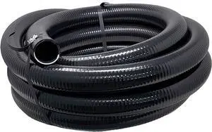 Flexible PVC Pipe 1-1/2 Inch Dia Hose 25 FT Length, Black Tubing, Schedule 40, Premium Quality Made in USA