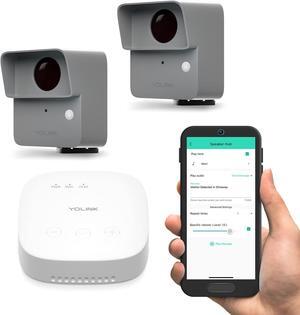 LoRa Smart Outdoor Motion Sensor Starter Kit, Driveway Alert, Property Invasion/Tresspassing Detector, Email/SMS/Push Alerts, Alexa, IFTTT, Home Assistant: Includes (2) Sensors, (1) SpeakerHub