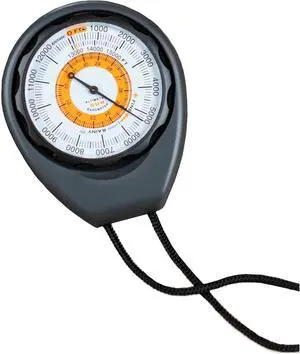 Battery-Free Altimeter and Barometer | Weather-Trend Indicator with Rugged ABS Case and Lanyard | Reads Altitude from 0 to 15,000 Feet
