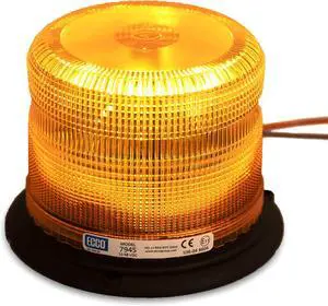 7945A LED Beacon: Pulse II, Low Profile, 12-48VDC, 11 Flash Patterns, Amber