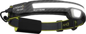 Rechargeable LED Headlamp - Liteband PRO 1500 Lumens Super Bright Head Lamp, Powerful Battery Powered Tactical Headlamps, Camping, Running, Hard Hat Light, Best Rated Forehead Flashlight, Carbon