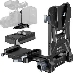 Foldable V Mount Battery Plate, Tool-Free, All-in One Mounting Solution for Mirrorless/DSLR Cameras, with Modular Plate for Arca, Compact Camera Video Rig, for NEEWER V Mount Battery PS099E