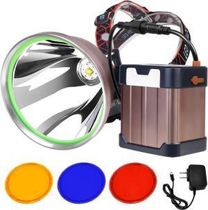 Coon Hunting Lights High Power LED Headlamp Super Bright High Lumens 22000mAh Rechargeable Headlight Waterproof Head Spotlight Torch for Fishing Camping