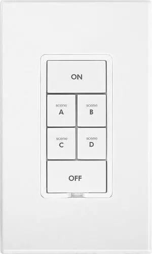 Smart Dimmer 6-Button Keypad, KeypadLinc in-Wall Controller, 2334-232 (White) - Insteon Hub Required for Voice Control with Alexa & Google Assistant
