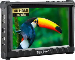 P5II Camera Field Monitor, 5.5 inch 800nits High Brightness 4K HDMI 1920x1080 IPS Field Monitor with 3D LUT Waveform Vectorscope False Color for DSLR
