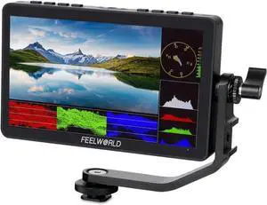 F5 Pro V4 6 Inch Touch Screen DSLR Camera Field Monitor with 3D LUT F970 External Kit Install for Power Wireless Transmission IPS FHD1920x1080 4K HDMI Input Output 5V Type-c Input Tilt Arm