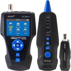 Network Cable Tester,AT278 TDR Multi-functional LCD Tracker For RJ45, RJ11, BNC, Metal Cable,PING/POE NF-8601S