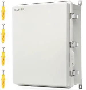 UL94-V0 Outdoor Electrical Box 20.3"x16.4"x7.9" Waterproof Junction Box Weatherproof PC/ABS Alloy Plastic IP66 Project Electric Enclosure Grey Hinged Door
