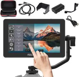 F6 Plus F6 Pro +Battery+Carrying Case 6 inch DSLR Camera Field Monitor with Touchscreen Waveform HDR 3D LUT Small Full HD 1920x1080 Support 4K HDMI Input Output