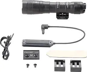 89009 ProTac 2.0 2000-Lumen Rail Mount High Lumen Tactical Rechargeable Long Weapon-Mounted Flashlight with Straight Pressure Switch, SL-B50 Battery Pack and USB-C Cord, Black