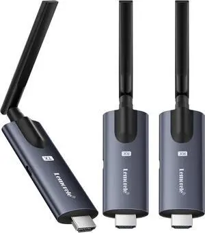 Wireless HDMI Transmitter and 2 Receivers,Support Wireless Receiving APP TuTuPlay 2.4/5G 656ft 1080P HD,for Streaming Video&Audio to HDTV/Projector/Tablet/Mobile from Laptop/TV-Box/Blu-ray