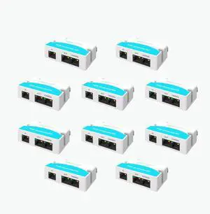 Mini 2 Port POE Extender IEEE 802.3af/at POE Repeater Up to 1000ft Power Over Ethernet Over Cat5/6 Cable, POE Splitter to 2 POE Devices Like IP Cameras, IP Phone (10 Pack)