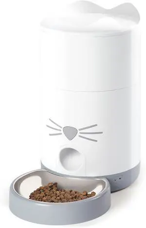 Automatic Cat Food Dispenser - Timed Pet Feeder for Cats with Dry Food Dispenser, Dessicant Bag, Portion Control, WiFi Enabled