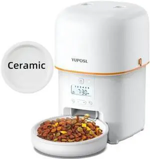 Automatic Cat Feeder for 2 Cats - 2 Pcs 4L Cat Food Dispenser Easy to Use, Timed Automatic Pet Feeder, 180-day Battery Life, 1-6 Meals Dry Food Programmable Portion Control Also for Dogs