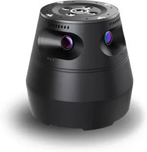 360 Video Conference Camera, Immersive Experience, Overall and Speakers' Close-up View, 1080P Webcam for Small/Mid-size Room, Micro SD Card Slot Equipped
