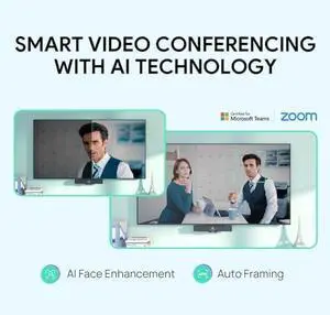 MeetingBar A10 Conference Room Webcam 4K 120° Wide Angle Camera with Android OS, Video Conferencing System with Microphone and Speaker, AI Speaker Tracking, Auto Framing, Teams Zoom Certified