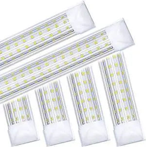 (6-Pack), 8FT LED Shop Light, Super Bright 120W Shop Lights, 18800LM 5000K 8 Foot Led Lights, Linkable 96" Shop Lights Lighting for Garage with Plug, U Shape T8 8' Led Light Fixtures