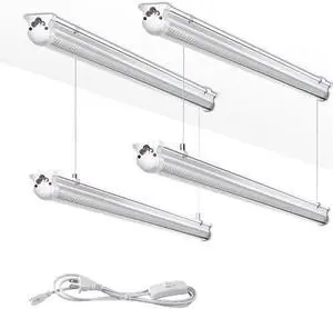 8Pack 8FT LED Shop Light Garage Light,100W 6000K White Light 15000LM Super Bright,Hanging/Surface Mount,Linkable T8 LED Tube Lights for Garage,Warehouse, Workshop,Plug and Play