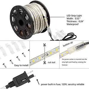 150FT LED Rope Lights, Waterproof 16 Colors Changing RGB Strips Light with Remote Controller for Outdoor & Indoor Use - SMD5050 Flexible Dimmable Decorative Lighting Multi Modes UL&ETL (150FT)