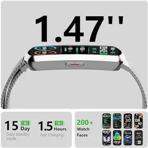 Health Fitness Tracker, Smart Watch with 24/7 Heart Rate and Blood Pressure Monitor, Activity Tracker with Blood Oxygen, 120 Sport Mode Waterproof Sleep Tracker for Women Men