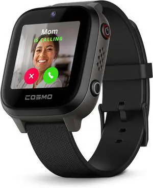 4 Kids Smart Watch by Cosmo | Phone Watch & GPS Tracker | Enhanced Parental Controls | Call, Text, Activity, School Lock | Spotify Music | SIM Card Included | SOS & Safety Alerts | (Black)