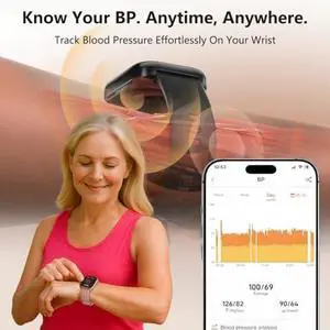 Smart Watch for Men Women(Make/Answer Call), 1.85" Smartwatch with 24/7 Heart Rate & Blood Pressure Monitor, Blood Oxy-gen Sleep Tracking, 120+ Sports Fitness Trackers for iPhone Android