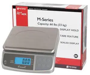 Escali Promzr M-Series Digital Scale with Display Hold for Kitchens and Restaurants, Metal, 33 Pound, Silver