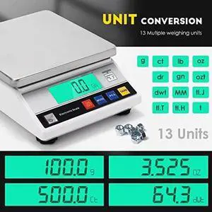 High Precision Scale 10kg 0.1g Digital Accurate Electronic Balance Lab Scale Laboratory Industrial Scale Weighing and Counting Scale Scientific Scale CE 0.1g (10kg, 0.1g)