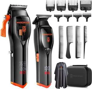 Professional Hair Clippers for Men, Premium Home Haircut Kit Cordless Hair Cutting Clippers and Trimmers Set, 9000RPM Magnetic Motor, DLC Blades, Perfect for Barber Fades & Family Use