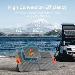 200W Portable Solar Panel for Power Station, 24% High Efficiency ETFE Foldable Solar Panel Charger, QC3.0, Type-C 60W, MC4 Output, IP65 Waterproof, for Outdoor Camping, RV, Emergency Power Supply