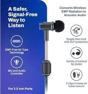 Air Tube Stereo Earbuds USB-C - Universal Acoustic Wired Headphones with Mic & Volume Control