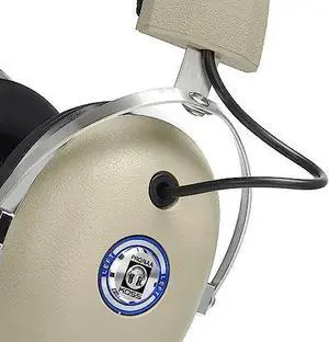 Studio Quality Over-Ear Headphones, Retro Style, Full-Size, Beige