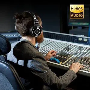 Monitor 60 Professional Studio Headphones - Recording Wired Over Ear Headphones, Hi-Res Audio, Soft Comfortable Earmuffs, 6.35mm Adapter for Tracking Mixing DJ Mastering Broadcast-Black